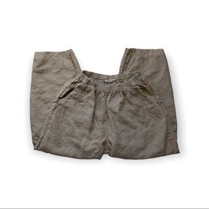 Bryn Walker linen wide leg cropped lagenlook pants